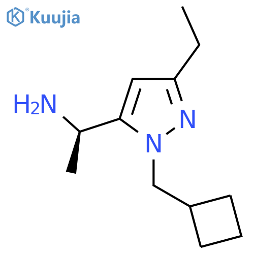 (1R)-1-1-(cyclobutylmethyl)-3-ethyl-1H-pyrazol-5-ylethan-1-amine structure