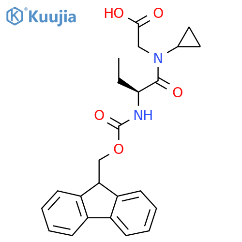 2-(2S)-N-cyclopropyl-2-({(9H-fluoren-9-yl)methoxycarbonyl}amino)butanamidoacetic acid structure