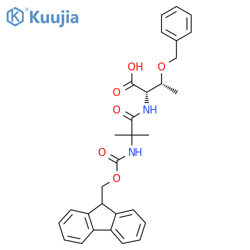 (2S,3R)-3-(benzyloxy)-2-2-({(9H-fluoren-9-yl)methoxycarbonyl}amino)-2-methylpropanamidobutanoic acid structure