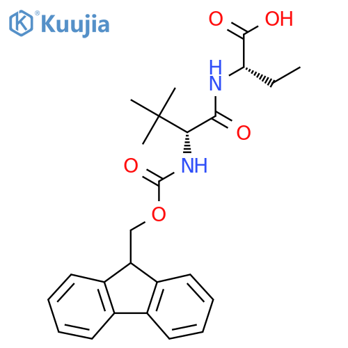 (2S)-2-(2R)-2-({(9H-fluoren-9-yl)methoxycarbonyl}amino)-3,3-dimethylbutanamidobutanoic acid structure
