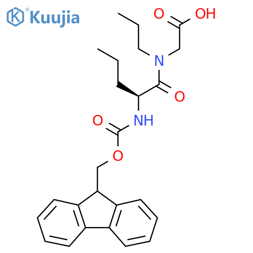 2-[(2S)-2-({[(9H-fluoren-9-yl)methoxy]carbonyl}amino)-N-propylpentanamido]acetic acid structure