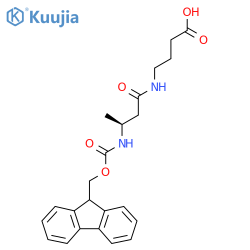 4-(3S)-3-({(9H-fluoren-9-yl)methoxycarbonyl}amino)butanamidobutanoic acid structure