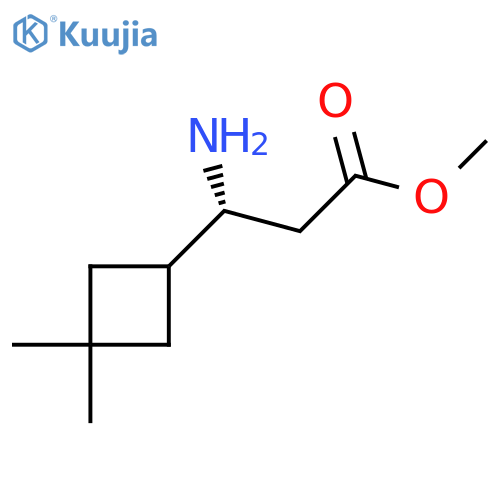 methyl (3R)-3-amino-3-(3,3-dimethylcyclobutyl)propanoate structure