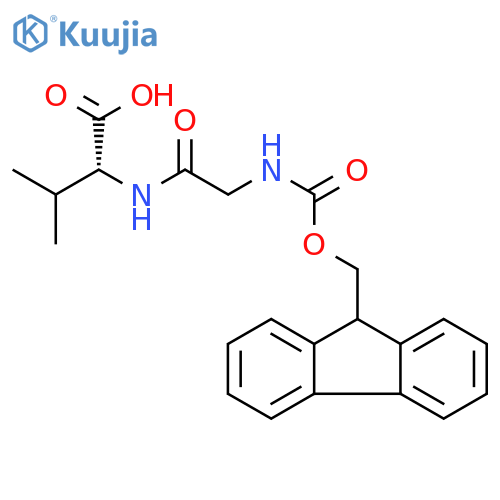 (2R)-2-2-({(9H-fluoren-9-yl)methoxycarbonyl}amino)acetamido-3-methylbutanoic acid structure
