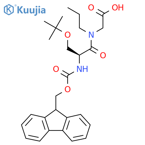 2-(2S)-3-(tert-butoxy)-2-({(9H-fluoren-9-yl)methoxycarbonyl}amino)-N-propylpropanamidoacetic acid structure