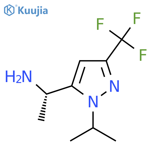 (1S)-1-1-(propan-2-yl)-3-(trifluoromethyl)-1H-pyrazol-5-ylethan-1-amine structure