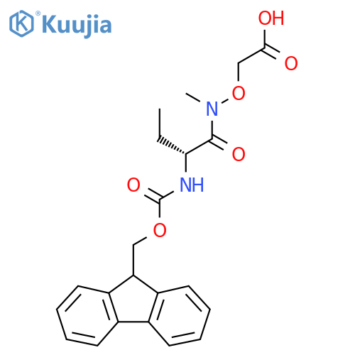 2-{(2R)-2-({(9H-fluoren-9-yl)methoxycarbonyl}amino)-N-methylbutanamidooxy}acetic acid structure