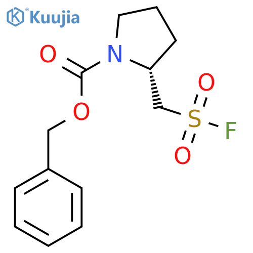 benzyl (2R)-2-(fluorosulfonyl)methylpyrrolidine-1-carboxylate structure
