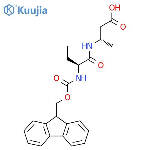 (3S)-3-(2S)-2-({(9H-fluoren-9-yl)methoxycarbonyl}amino)butanamidobutanoic acid structure