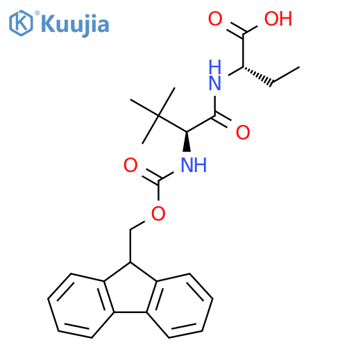(2S)-2-(2S)-2-({(9H-fluoren-9-yl)methoxycarbonyl}amino)-3,3-dimethylbutanamidobutanoic acid structure