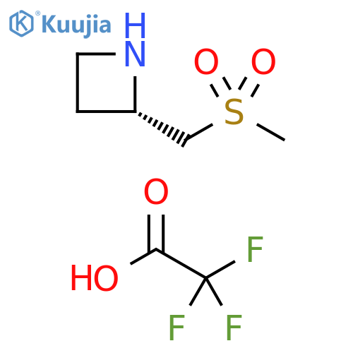 (2S)-2-(methanesulfonylmethyl)azetidine, trifluoroacetic acid structure