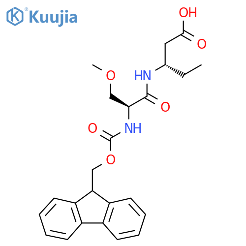(3S)-3-(2S)-2-({(9H-fluoren-9-yl)methoxycarbonyl}amino)-3-methoxypropanamidopentanoic acid structure