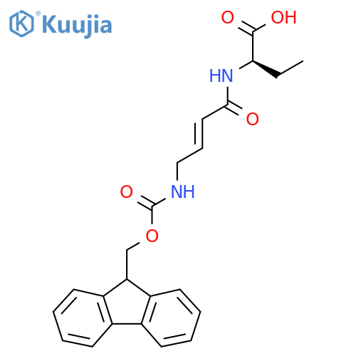 (2R)-2-4-({(9H-fluoren-9-yl)methoxycarbonyl}amino)but-2-enamidobutanoic acid structure