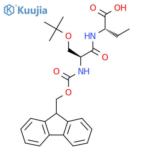 (2S)-2-(2S)-3-(tert-butoxy)-2-({(9H-fluoren-9-yl)methoxycarbonyl}amino)propanamidobutanoic acid structure