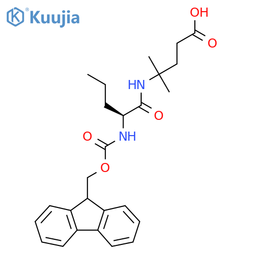 4-(2S)-2-({(9H-fluoren-9-yl)methoxycarbonyl}amino)pentanamido-4-methylpentanoic acid structure