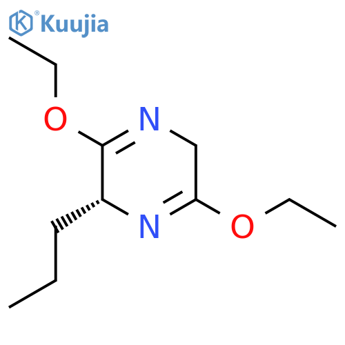 (2R)-3,6-diethoxy-2-propyl-2,5-dihydropyrazine structure