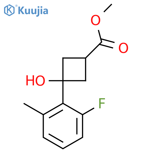 methyl (1s,3s)-3-(2-fluoro-6-methylphenyl)-3-hydroxycyclobutane-1-carboxylate structure