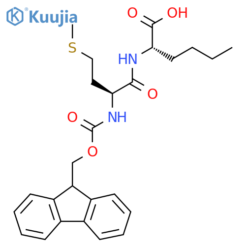 (2S)-2-(2S)-2-({(9H-fluoren-9-yl)methoxycarbonyl}amino)-4-(methylsulfanyl)butanamidohexanoic acid structure