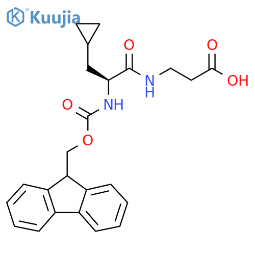 3-(2S)-3-cyclopropyl-2-({(9H-fluoren-9-yl)methoxycarbonyl}amino)propanamidopropanoic acid structure