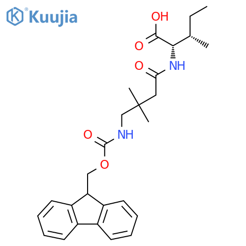 (2S,3S)-2-4-({(9H-fluoren-9-yl)methoxycarbonyl}amino)-3,3-dimethylbutanamido-3-methylpentanoic acid structure