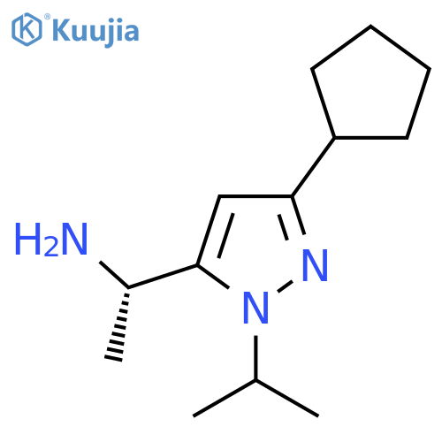(1S)-1-3-cyclopentyl-1-(propan-2-yl)-1H-pyrazol-5-ylethan-1-amine structure