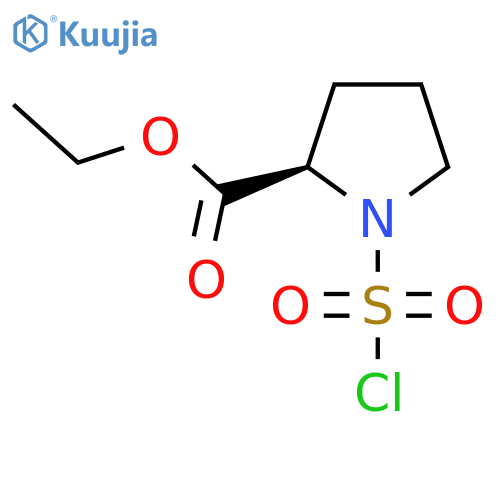 ethyl (2R)-1-(chlorosulfonyl)pyrrolidine-2-carboxylate structure