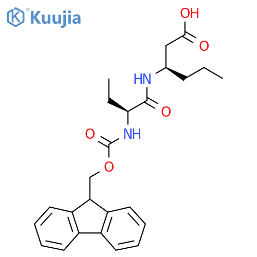 (3R)-3-(2S)-2-({(9H-fluoren-9-yl)methoxycarbonyl}amino)butanamidohexanoic acid structure