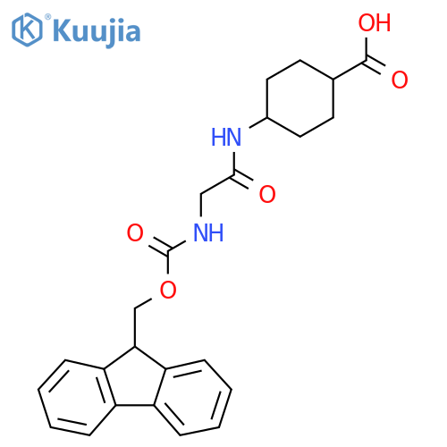 (1r,4r)-4-2-({(9H-fluoren-9-yl)methoxycarbonyl}amino)acetamidocyclohexane-1-carboxylic acid structure