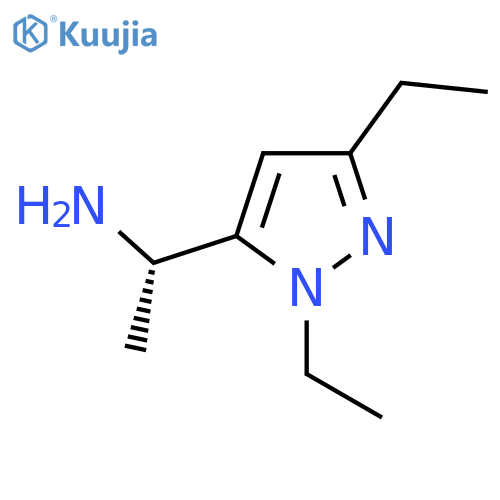 (1S)-1-(1,3-diethyl-1H-pyrazol-5-yl)ethan-1-amine structure