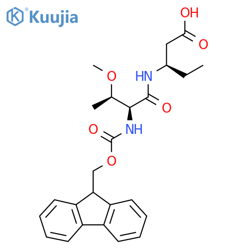 (3R)-3-(2S,3R)-2-({(9H-fluoren-9-yl)methoxycarbonyl}amino)-3-methoxybutanamidopentanoic acid structure
