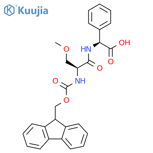 (2S)-2-(2S)-2-({(9H-fluoren-9-yl)methoxycarbonyl}amino)-3-methoxypropanamido-2-phenylacetic acid structure