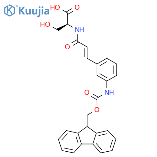 (2S)-2-{3-3-({(9H-fluoren-9-yl)methoxycarbonyl}amino)phenylprop-2-enamido}-3-hydroxypropanoic acid structure
