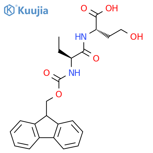 (2S)-2-(2S)-2-({(9H-fluoren-9-yl)methoxycarbonyl}amino)butanamido-4-hydroxybutanoic acid structure