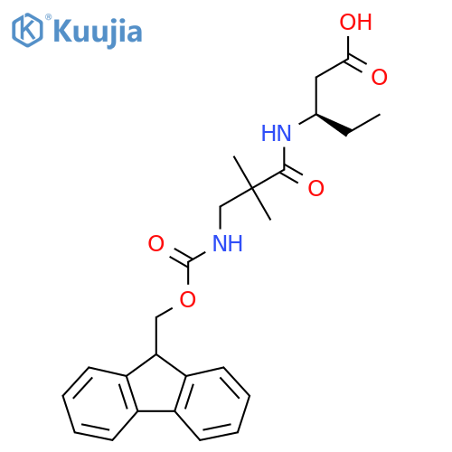 (3R)-3-3-({(9H-fluoren-9-yl)methoxycarbonyl}amino)-2,2-dimethylpropanamidopentanoic acid structure