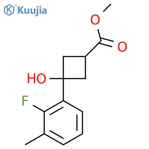 methyl (1s,3s)-3-(2-fluoro-3-methylphenyl)-3-hydroxycyclobutane-1-carboxylate structure