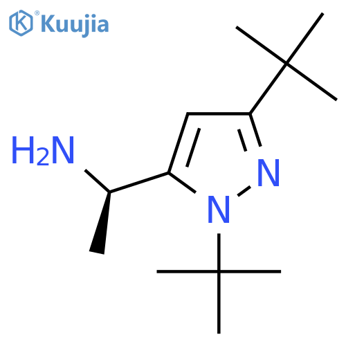 (1R)-1-(1,3-di-tert-butyl-1H-pyrazol-5-yl)ethan-1-amine structure