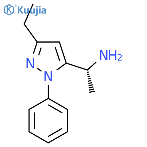 (1R)-1-(3-ethyl-1-phenyl-1H-pyrazol-5-yl)ethan-1-amine structure