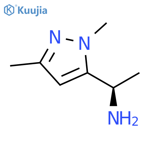 (1R)-1-(1,3-dimethyl-1H-pyrazol-5-yl)ethan-1-amine structure