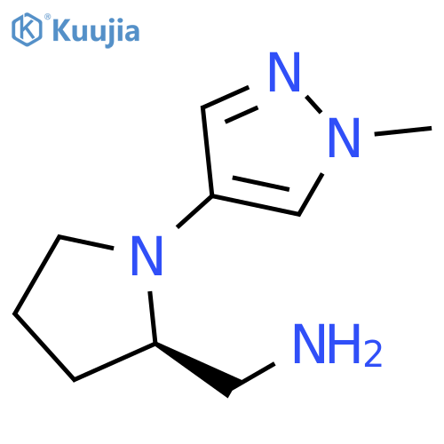 (2R)-1-(1-methyl-1H-pyrazol-4-yl)pyrrolidin-2-ylmethanamine structure