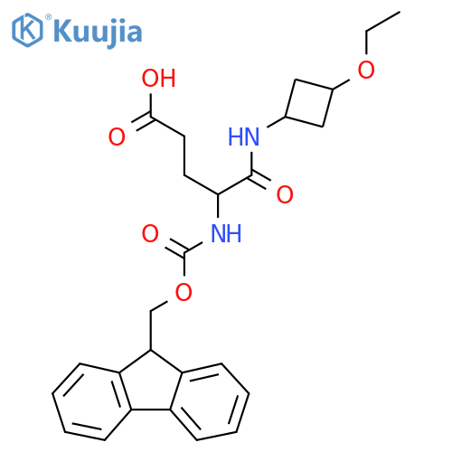 4-({(9H-fluoren-9-yl)methoxycarbonyl}amino)-4-{(1r,3r)-3-ethoxycyclobutylcarbamoyl}butanoic acid structure