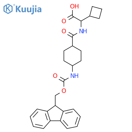 2-cyclobutyl-2-{(1s,4s)-4-({(9H-fluoren-9-yl)methoxycarbonyl}amino)cyclohexylformamido}acetic acid structure