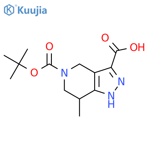 5-tert-butoxycarbonyl-7-methyl-2,4,6,7-tetrahydropyrazolo[4,3-c]pyridine-3-carboxylic acid structure