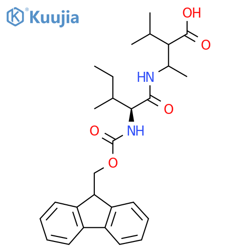3-(2S)-2-({(9H-fluoren-9-yl)methoxycarbonyl}amino)-3-methylpentanamido-2-(propan-2-yl)butanoic acid structure