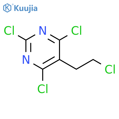 Pyrimidine, 2,4,6-trichloro-5-(2-chloroethyl)- structure