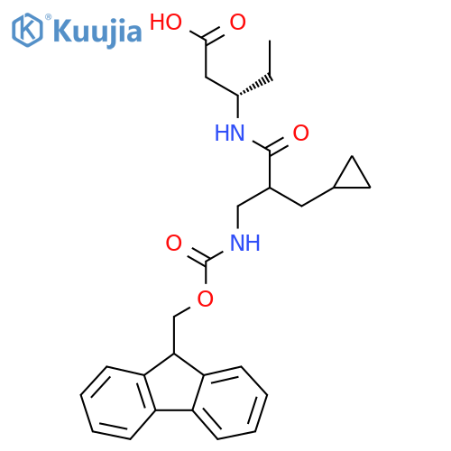 (3S)-3-2-(cyclopropylmethyl)-3-({(9H-fluoren-9-yl)methoxycarbonyl}amino)propanamidopentanoic acid structure