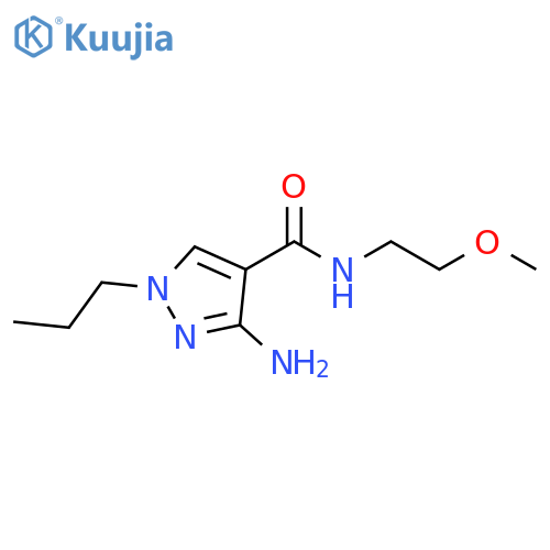 3-Amino-N-(2-methoxyethyl)-1-propyl-1H-pyrazole-4-carboxamide structure