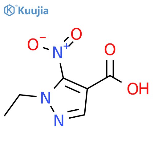 1-ethyl-5-nitro-1H-pyrazole-4-carboxylic acid structure