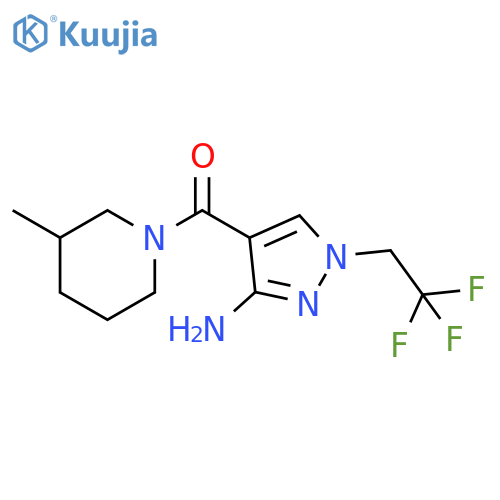 4-[(3-methylpiperidin-1-yl)carbonyl]-1-(2,2,2-trifluoroethyl)-1H-pyrazol-3-amine structure