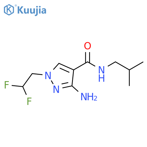 1H-Pyrazole-4-carboxamide, 3-amino-1-(2,2-difluoroethyl)-N-(2-methylpropyl)- structure