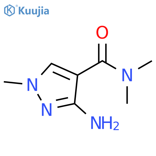 3-amino-N,N,1-trimethyl-1H-pyrazole-4-carboxamide structure
